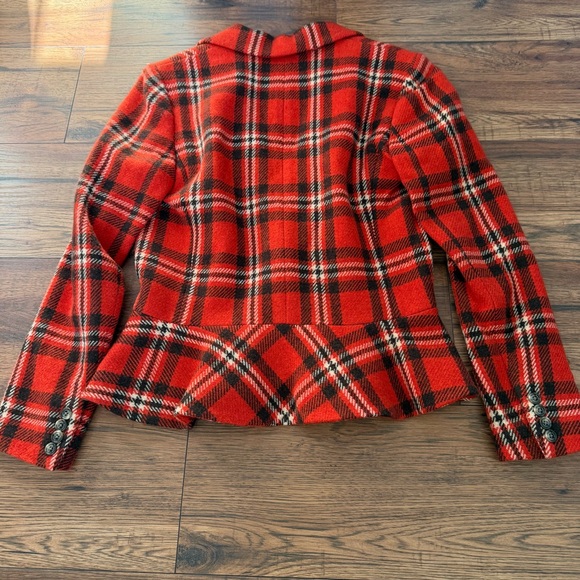 Lauren Ralph Lauren Women’s Red Plaid Wool Blazer Size 6 EUC - Picture 7 of 8